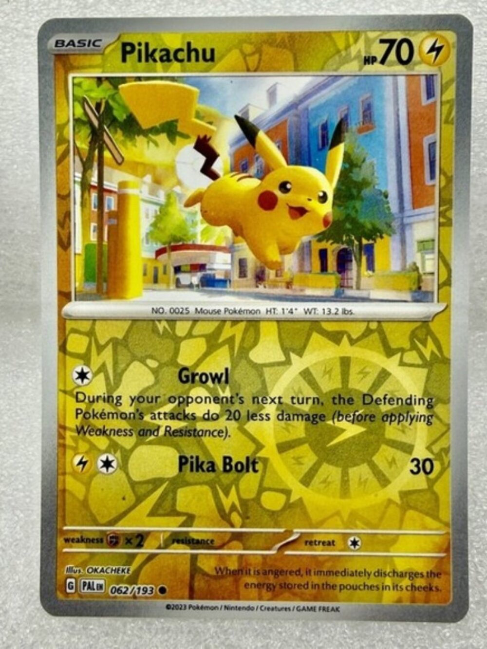 Pikachu 062/193 Sv02: Paldea Evolved Reverse Holo Pokémon TCG